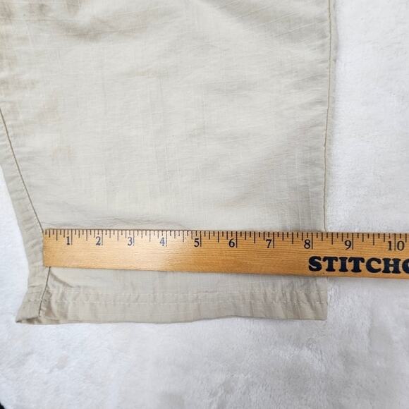 Water Girl  patagonia large 100% Nylon Pants Khaki Cargo Made in the USA - Picture 6 of 12